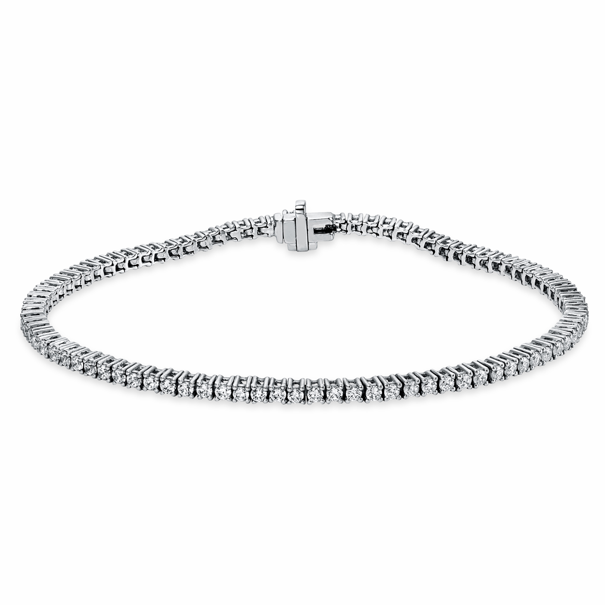 diamond full cut tennis bracelet bracelet in white gold