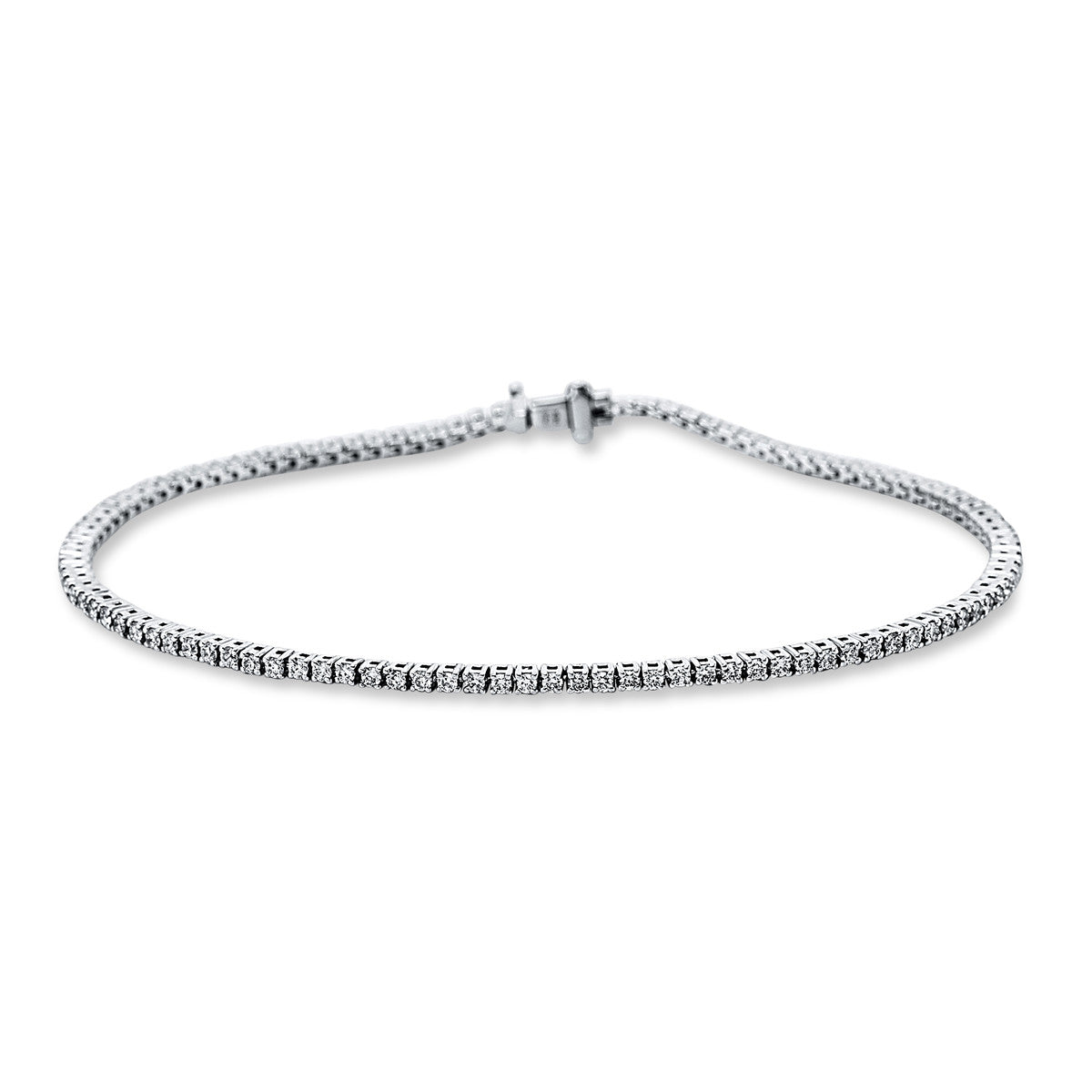 diamond full cut tennis bracelet bracelet in white gold