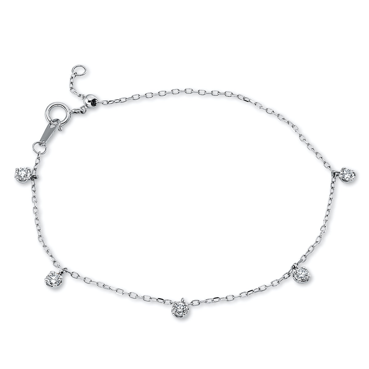 diamond full cut modern woman bracelet in white gold