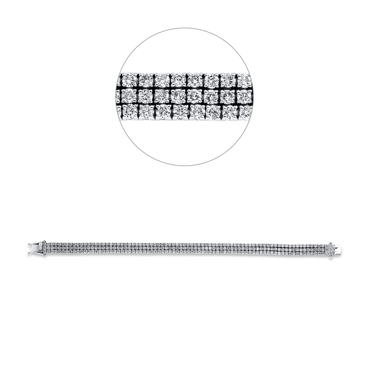 diamond full cut tennis bracelet bracelet in white gold