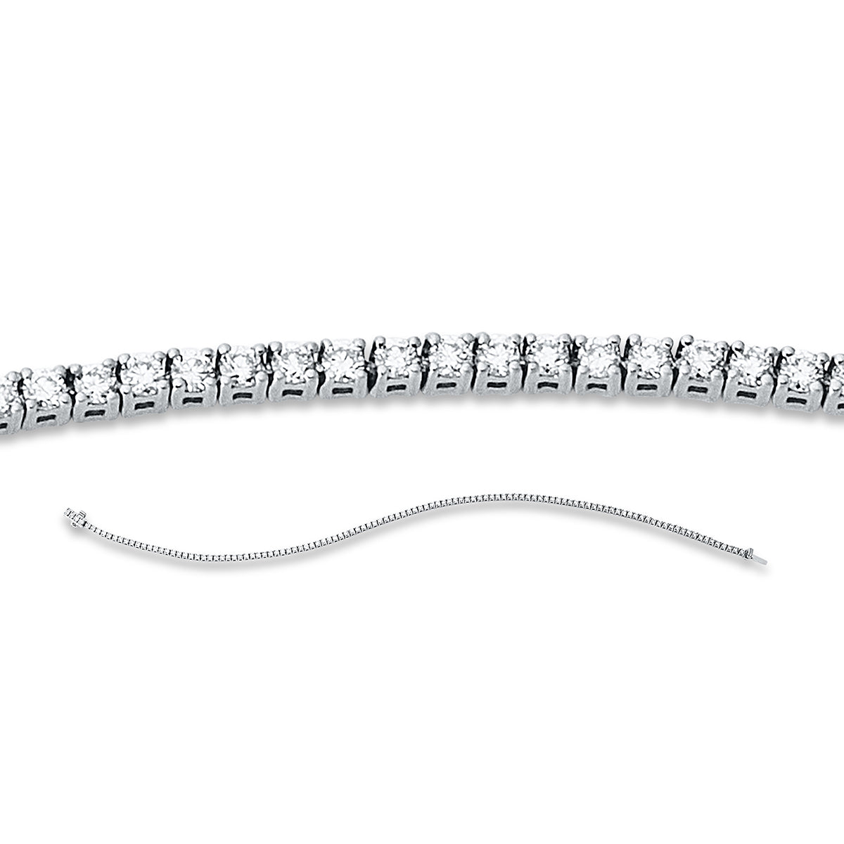 diamond full cut tennis bracelet bracelet in white gold