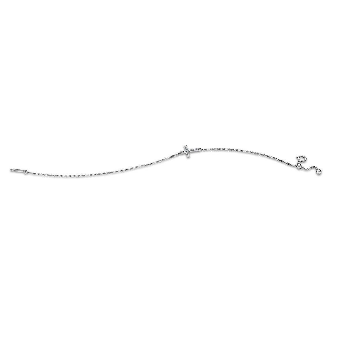 diamond full cut modern woman bracelet in white gold