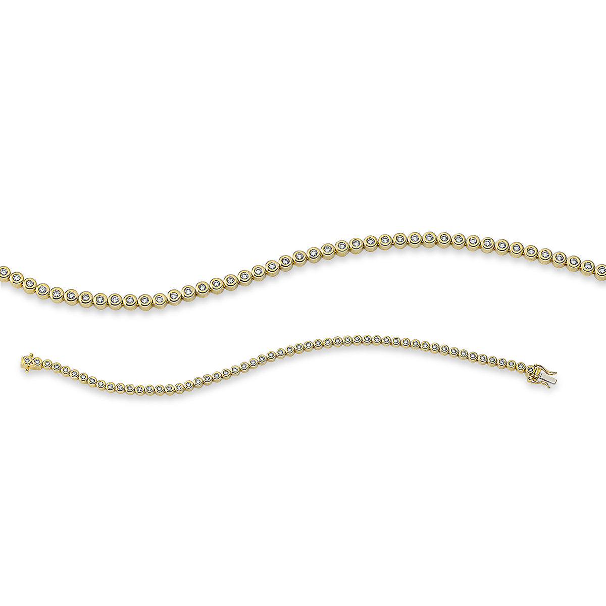 diamond full cut tennis bracelet bracelet in yellow gold