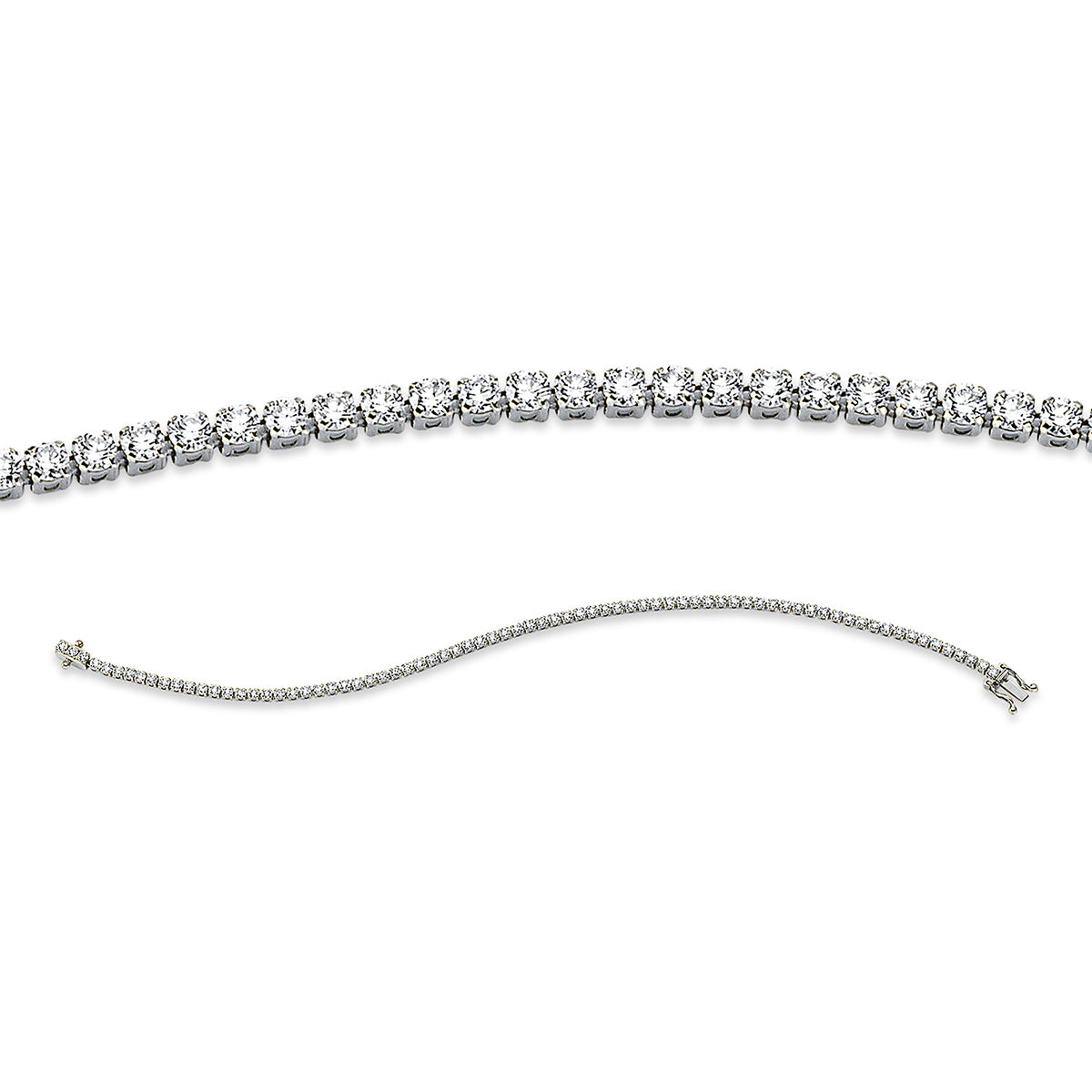 diamond full cut tennis bracelet bracelet in white gold