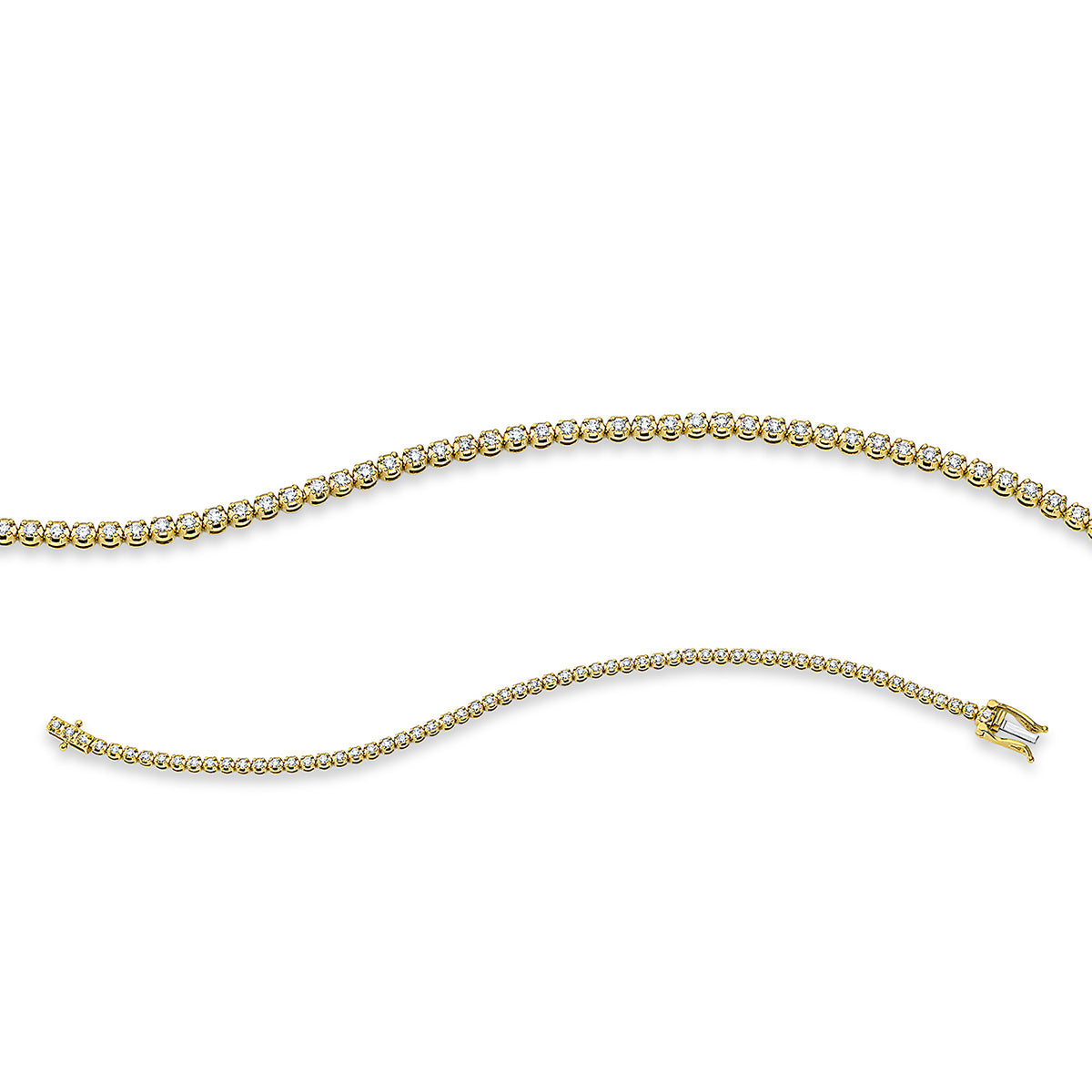 diamond full cut tennis bracelet bracelet in yellow gold