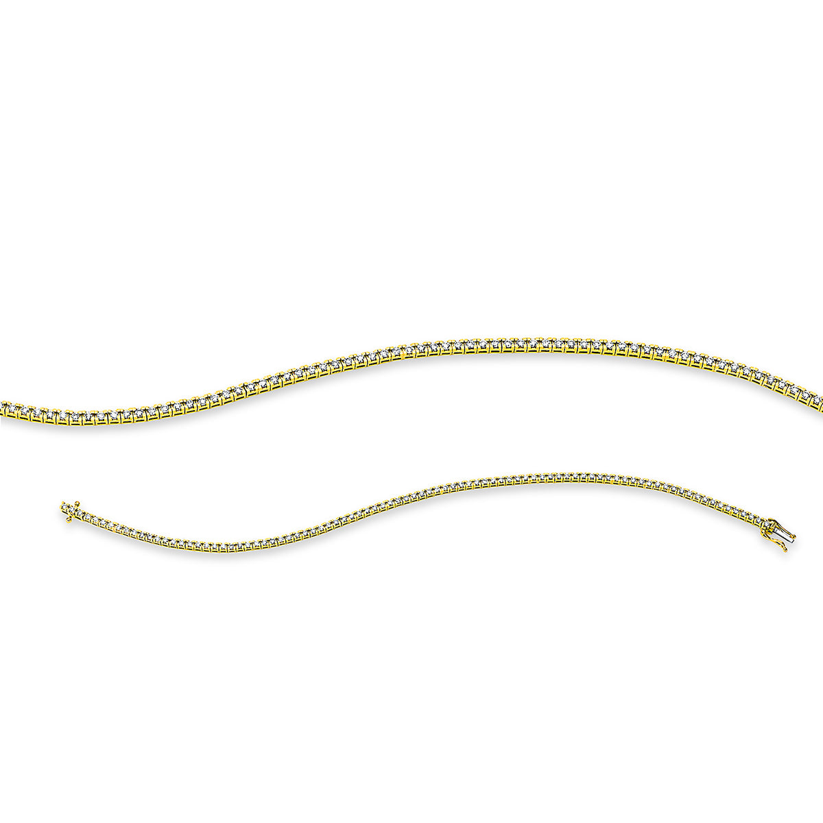 diamond full cut tennis bracelet bracelet in yellow gold