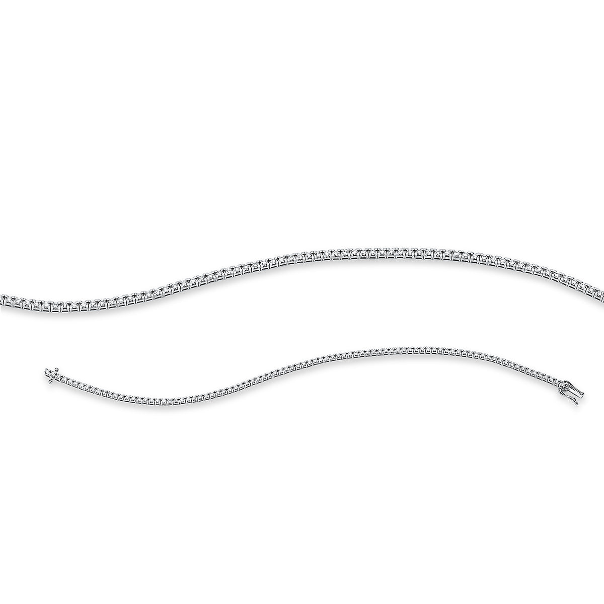 diamond full cut tennis bracelet bracelet in white gold