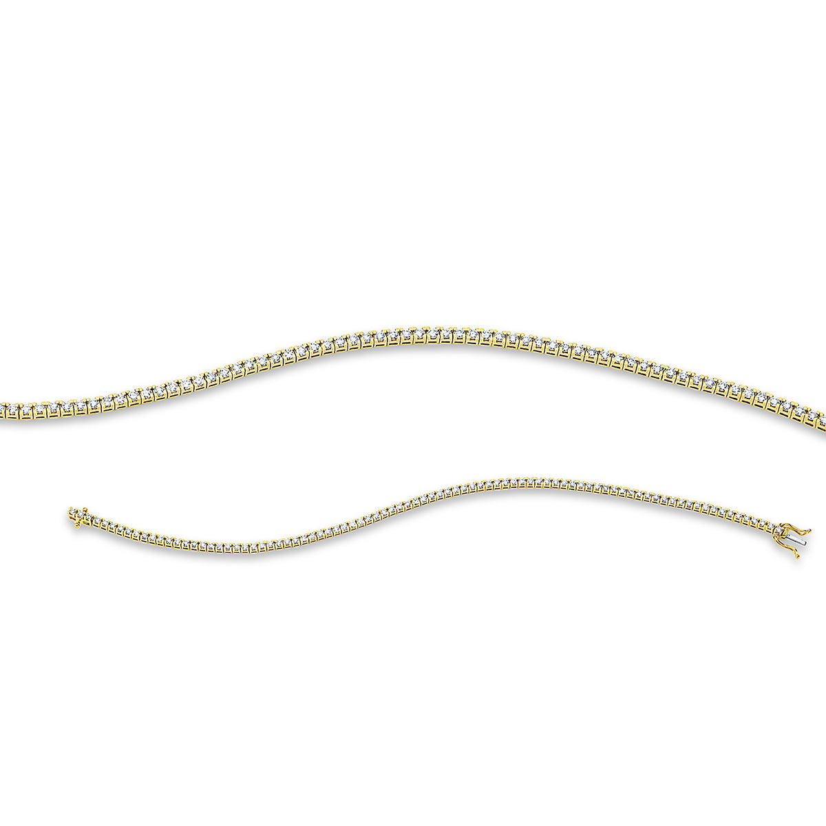diamond full cut tennis bracelet bracelet in yellow gold