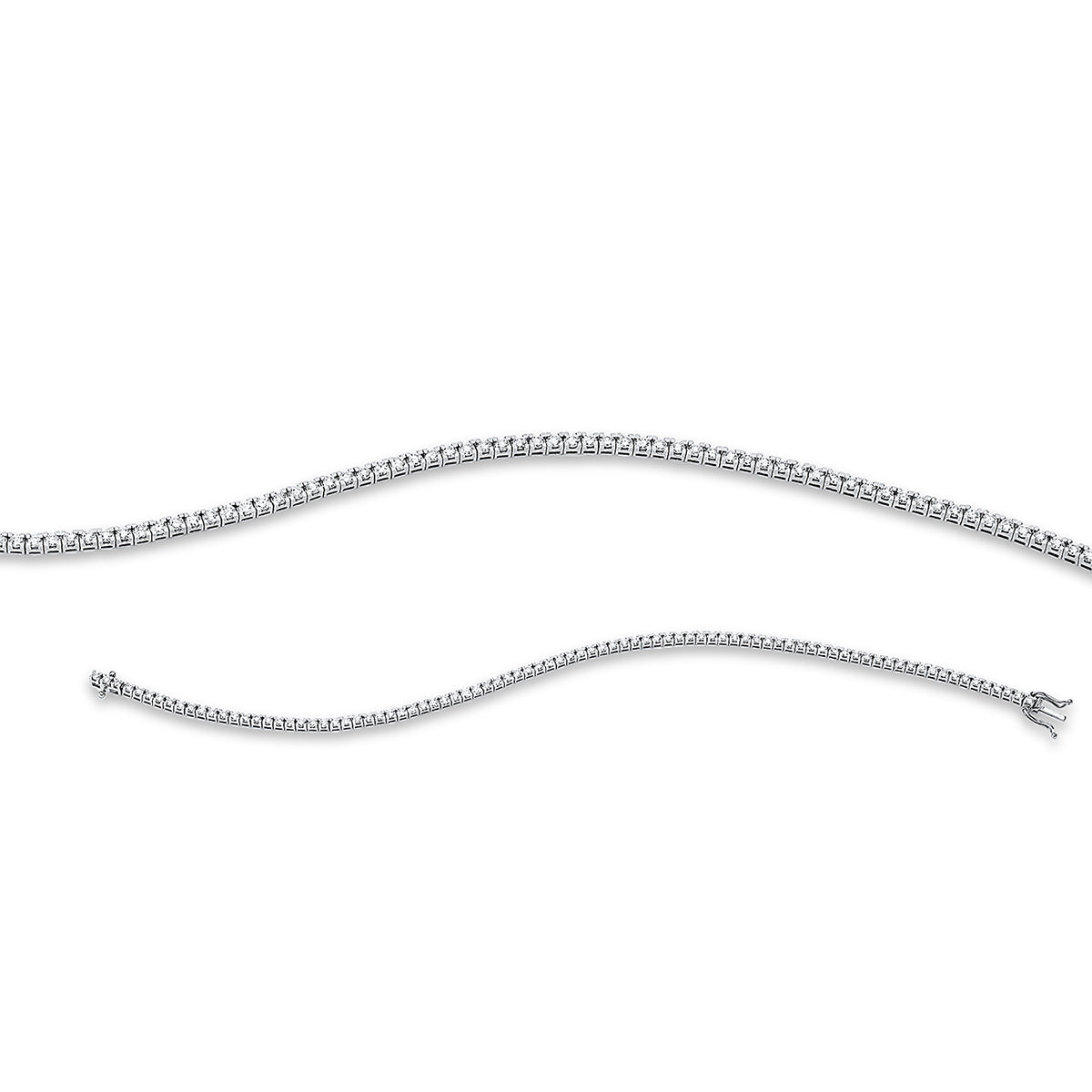 diamond full cut tennis bracelet bracelet in white gold