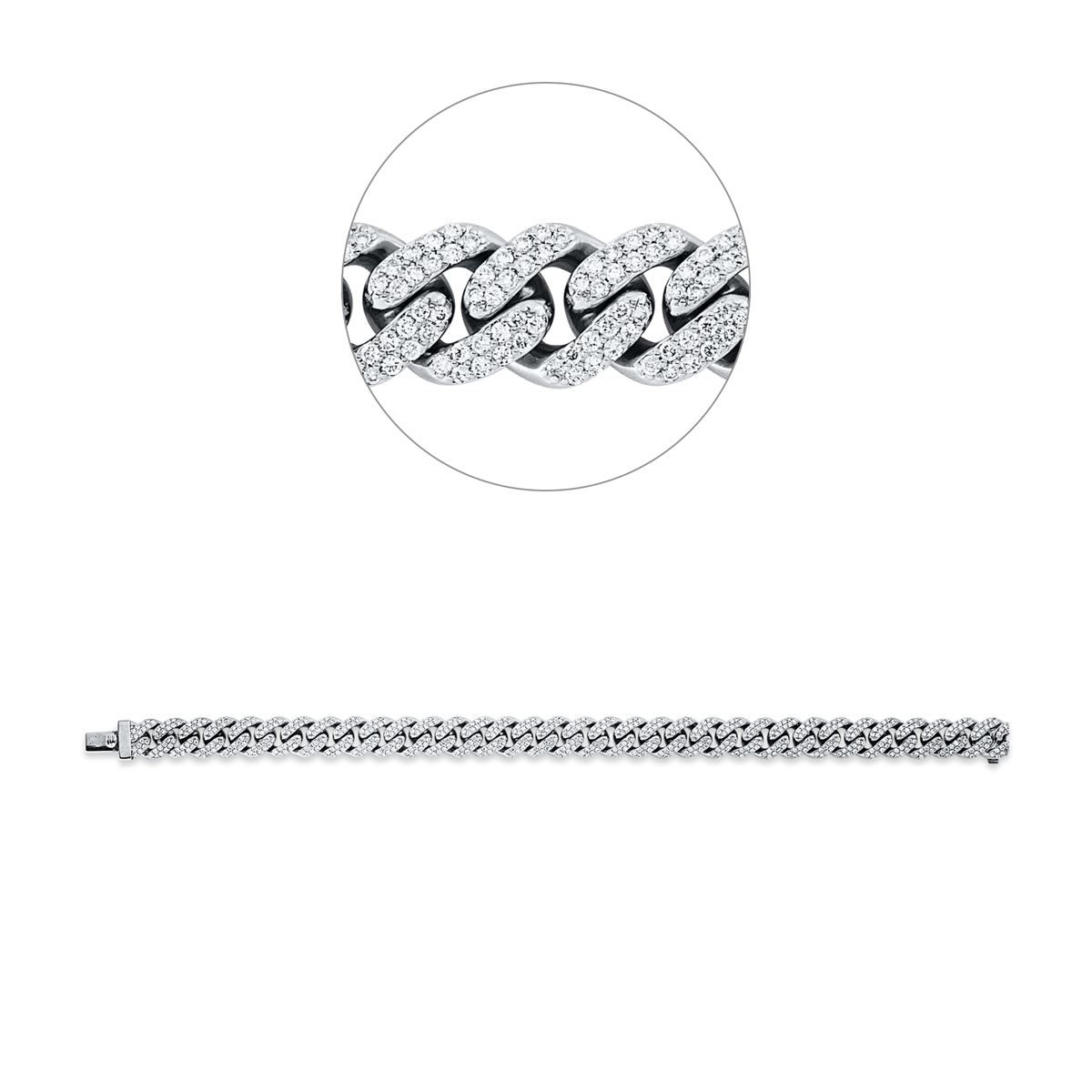 diamond full cut exclusive bracelet in white gold