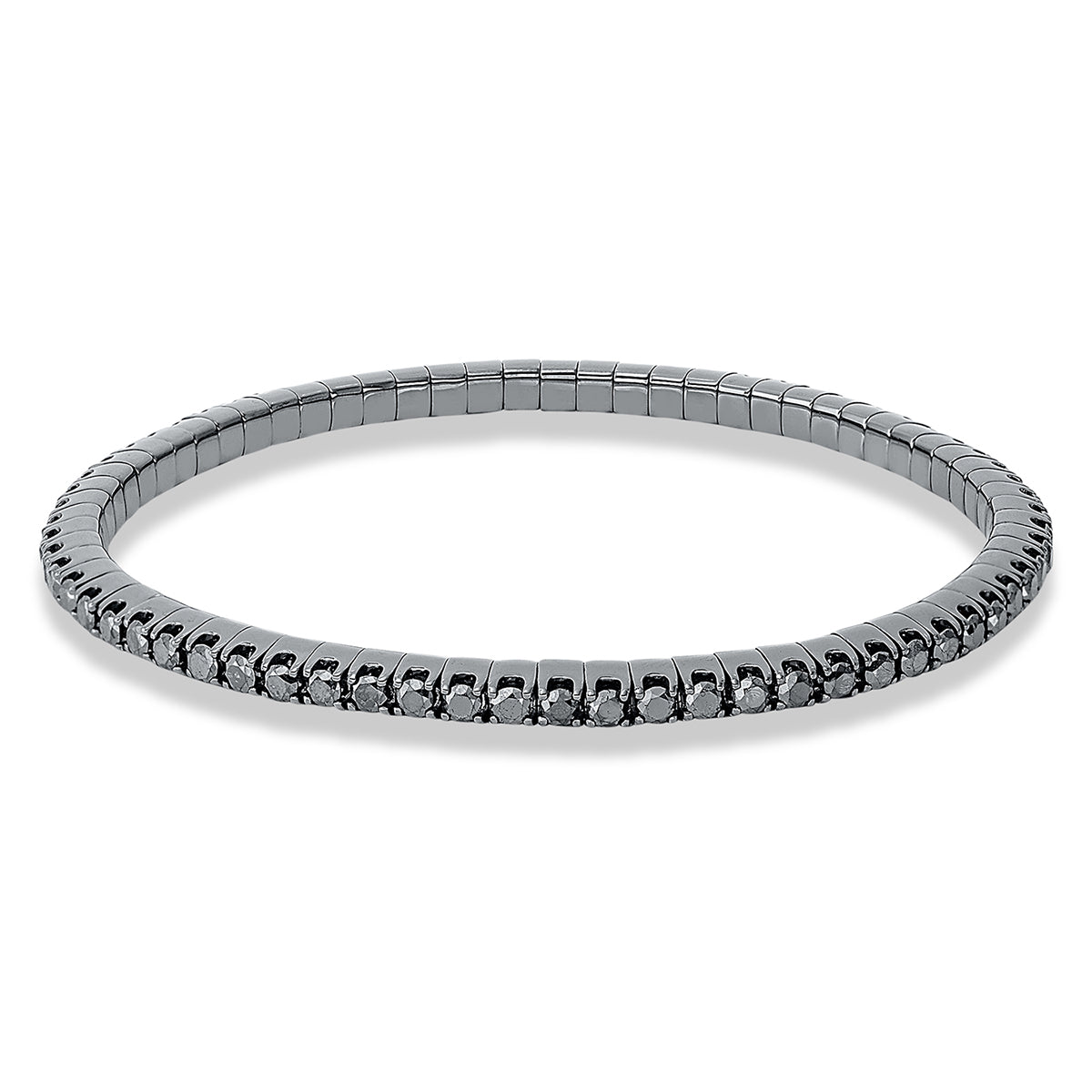 diamond full cut flex bracelet in white gold
