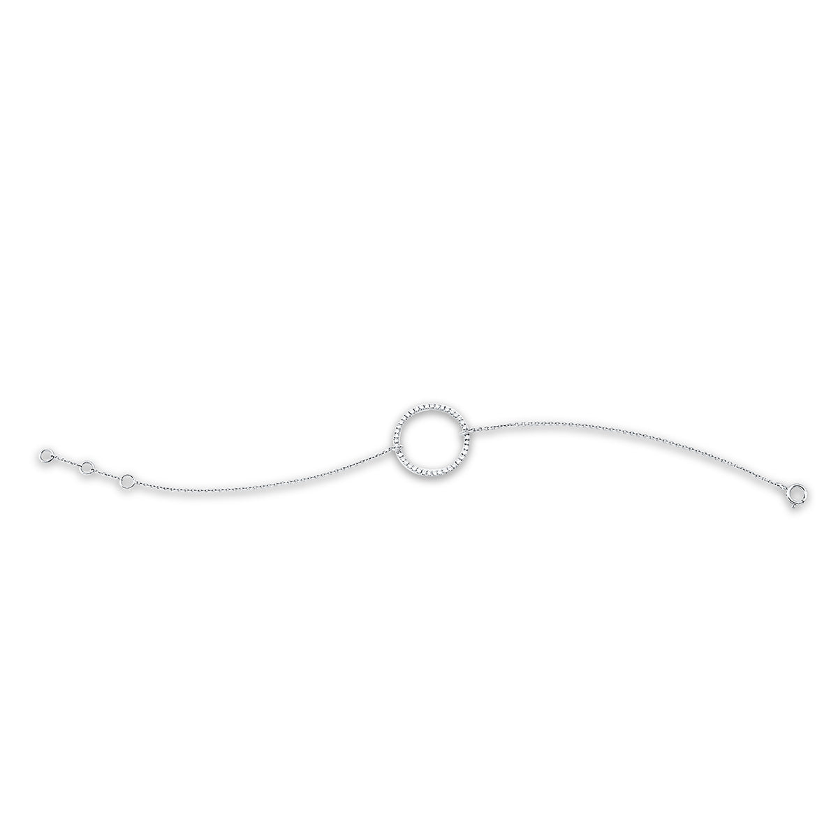 diamond full cut modern woman bracelet in white gold