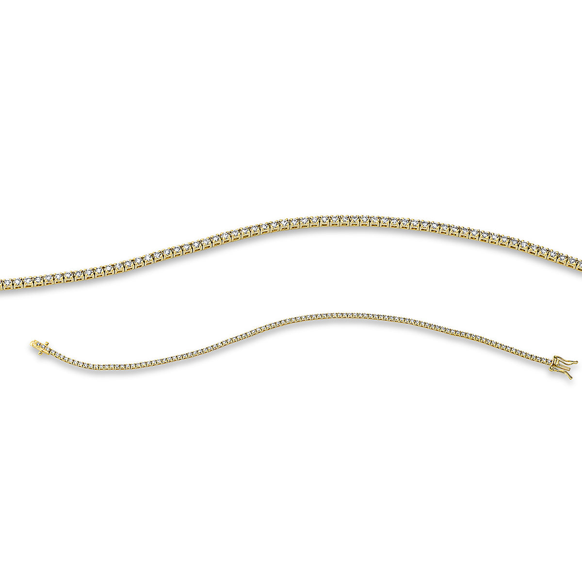 diamond full cut tennis bracelet bracelet in yellow gold
