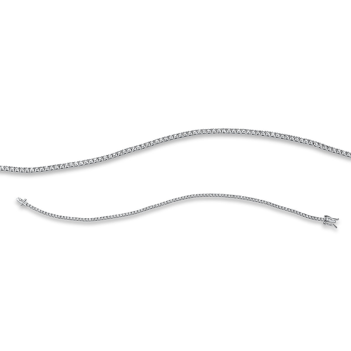 diamond full cut tennis bracelet bracelet in white gold