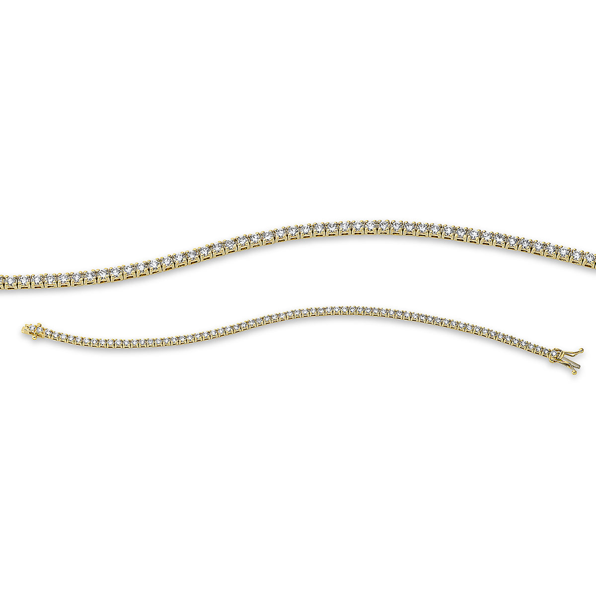 diamond full cut tennis bracelet bracelet in yellow gold