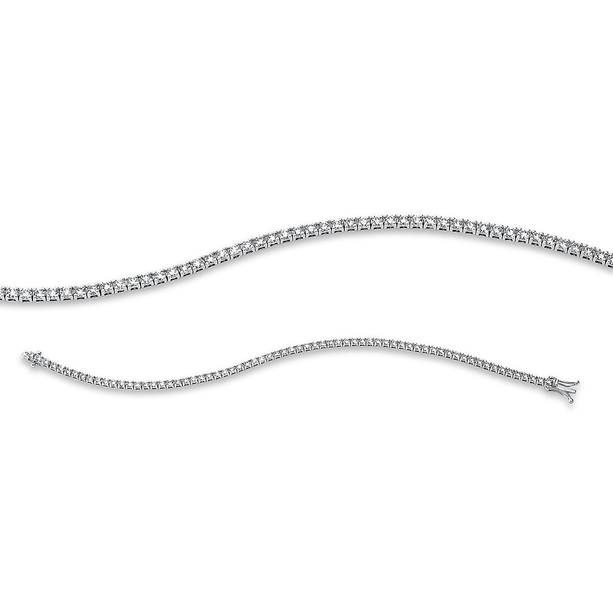 diamond full cut tennis bracelet bracelet in white gold