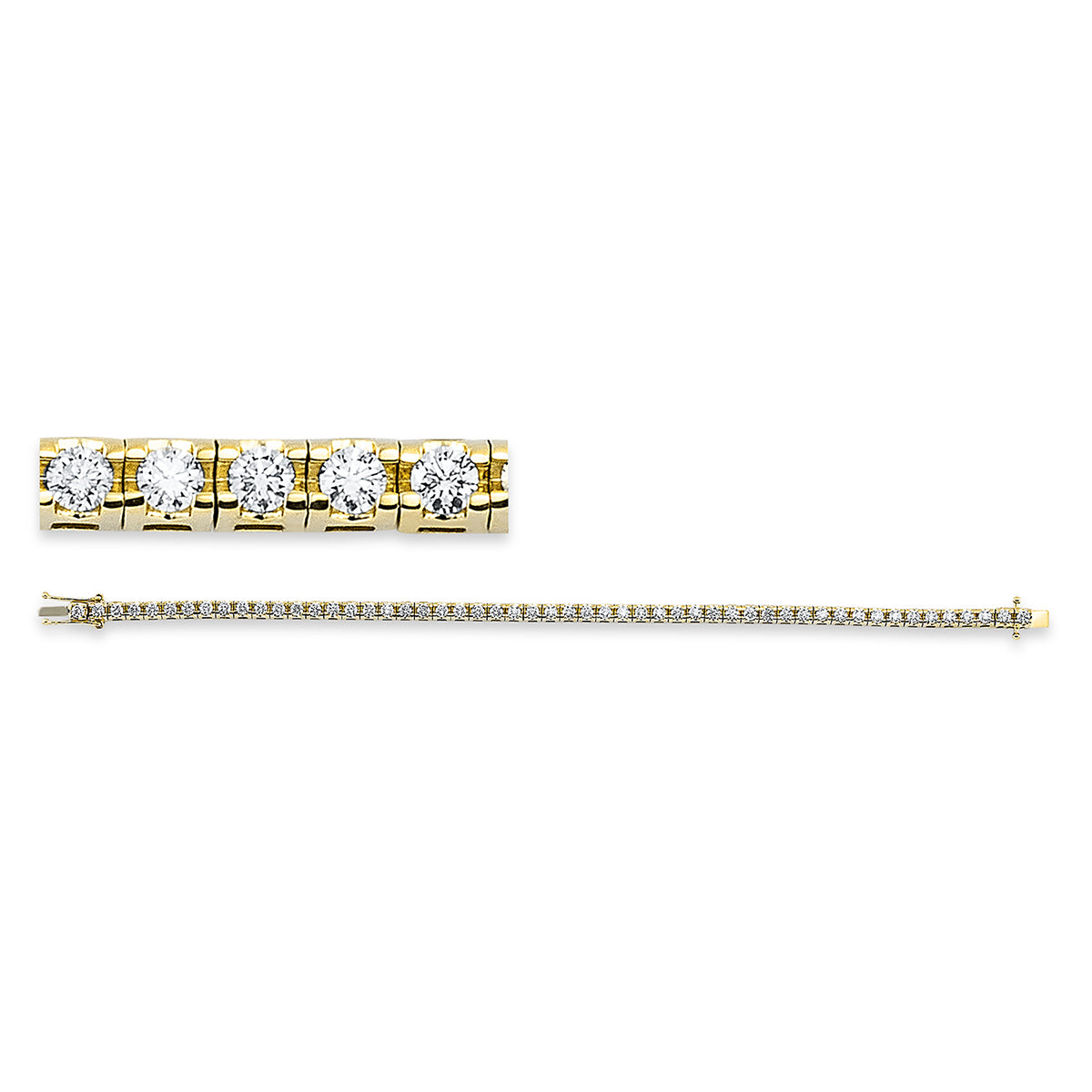diamond full cut tennis bracelet bracelet in yellow gold