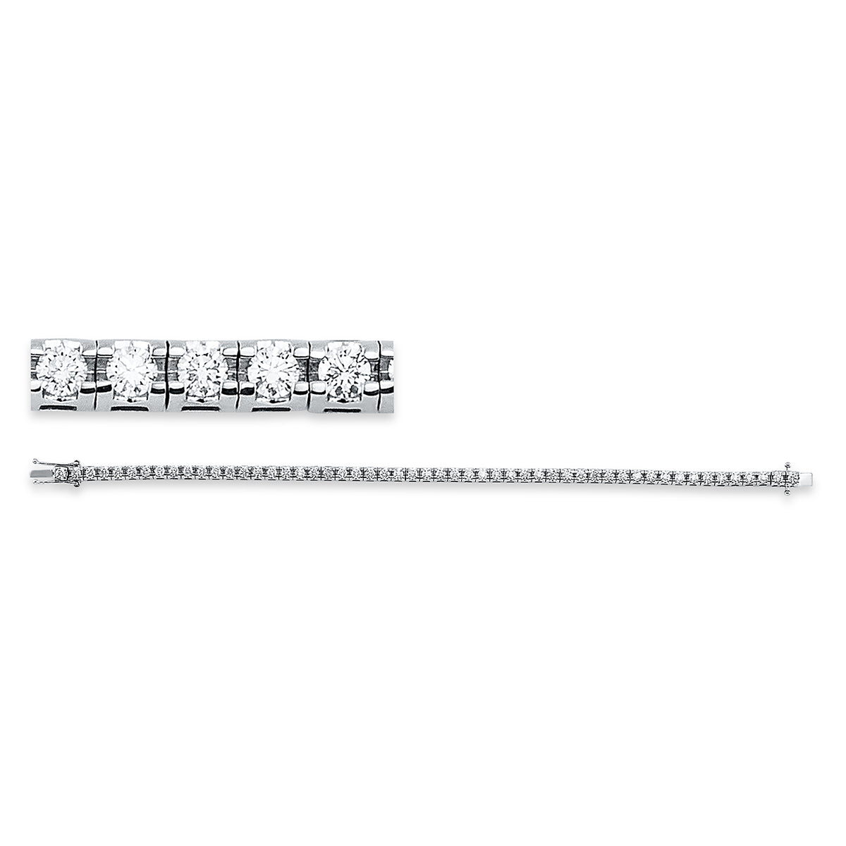 diamond full cut tennis bracelet bracelet in white gold