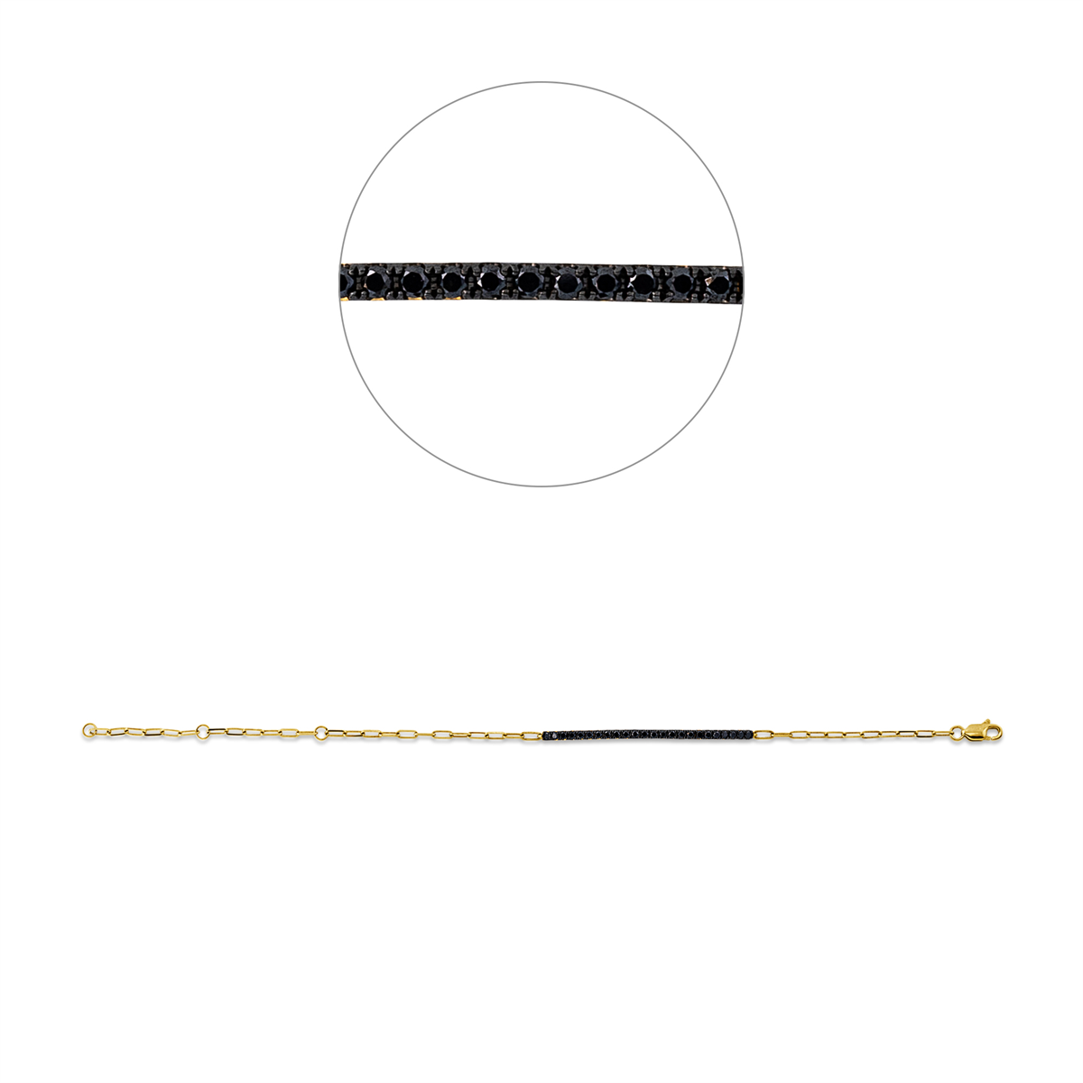 diamond full cut modern woman bracelet in yellow gold