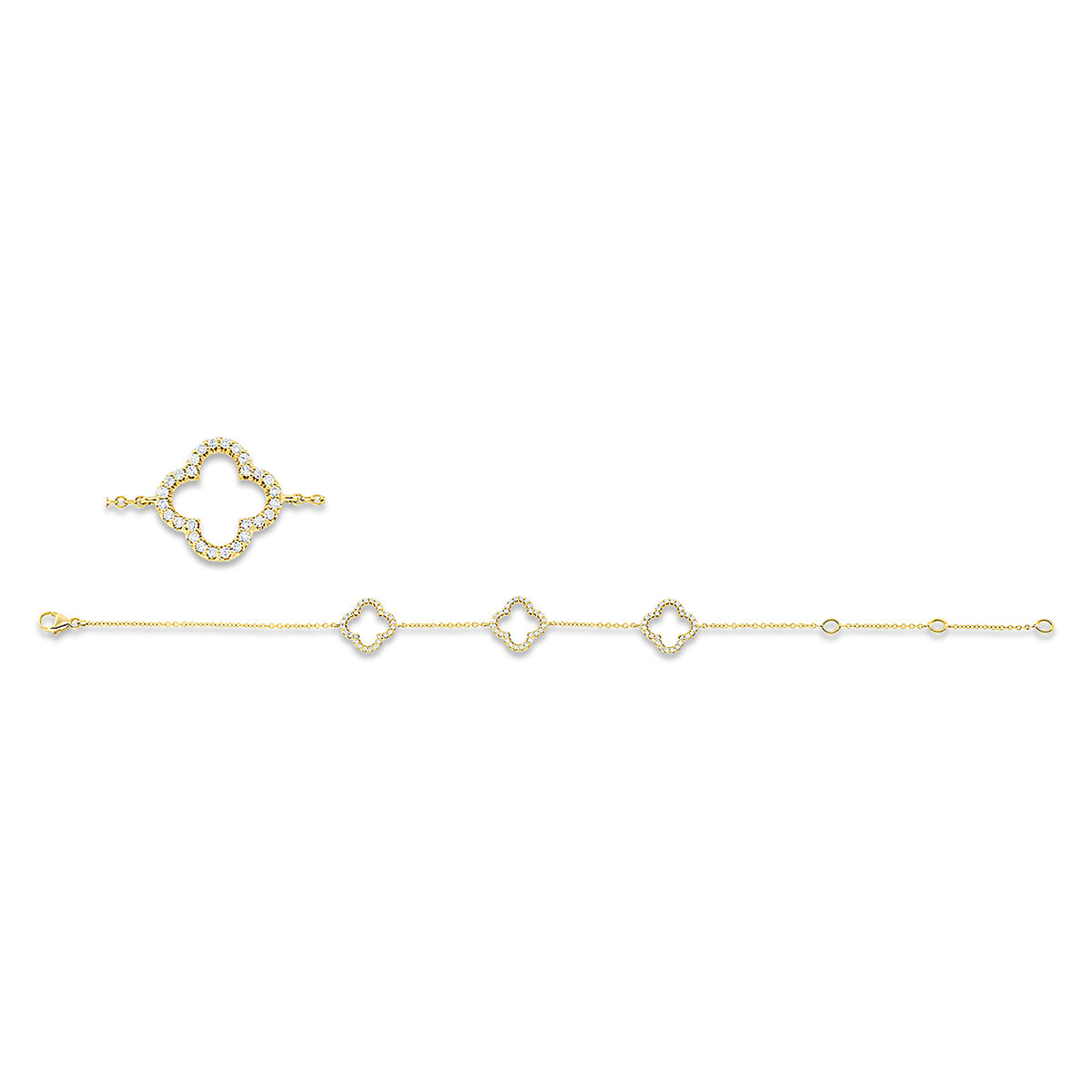 diamond full cut modern woman bracelet in yellow gold