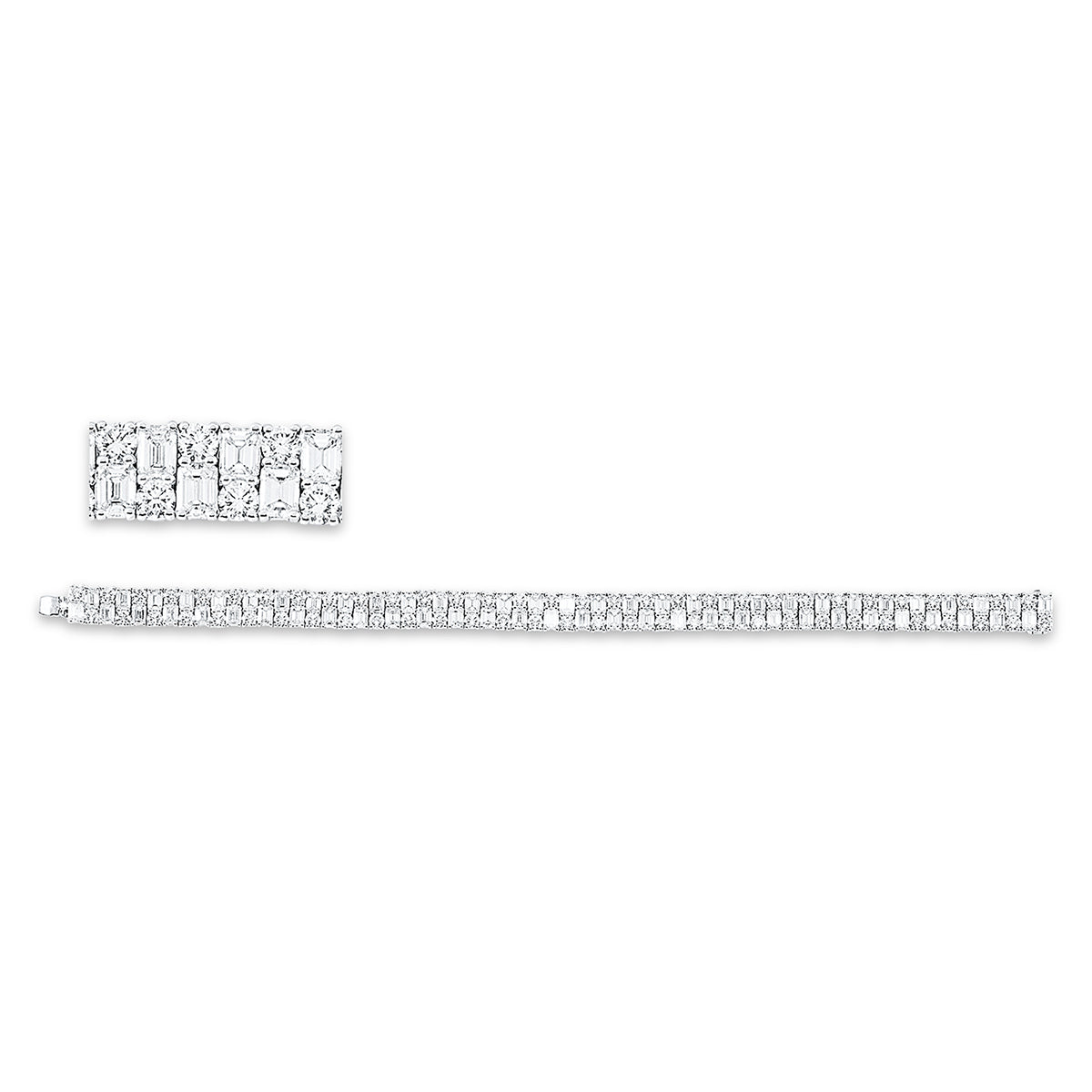 diamond full cut exclusive bracelet in white gold