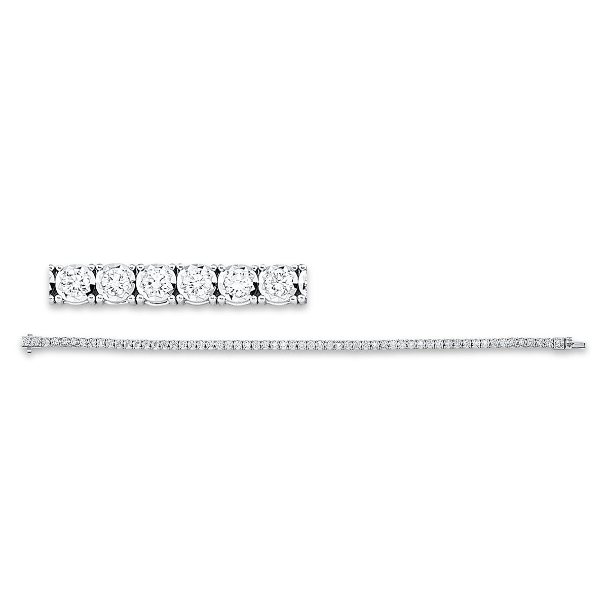 diamond full cut tennis bracelet bracelet in white gold