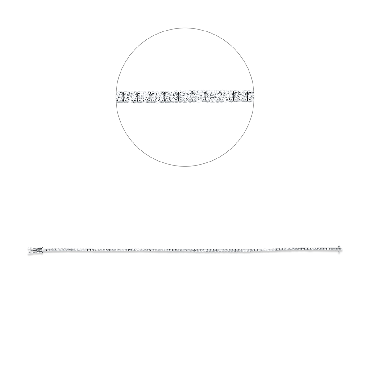 diamond full cut tennis bracelet bracelet in white gold