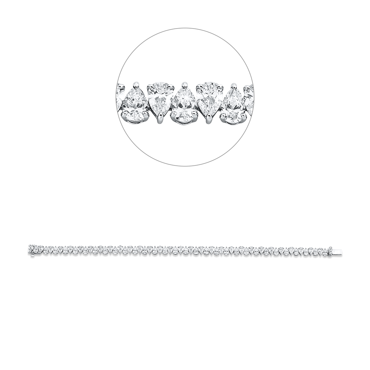 diamond full cut exclusive bracelet in white gold