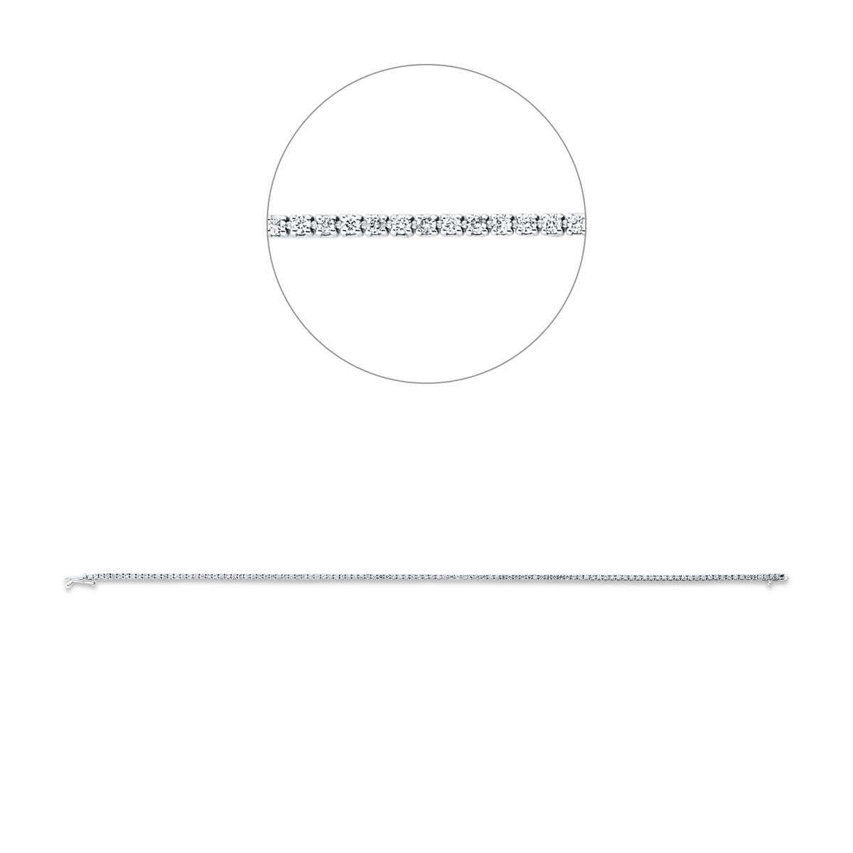 diamond full cut tennis bracelet bracelet in white gold