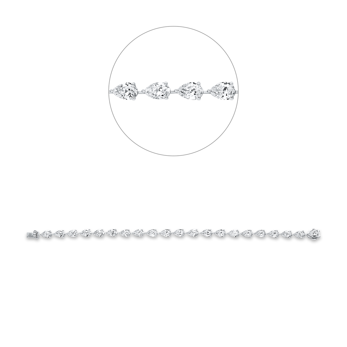 diamond full cut exclusive bracelet in white gold