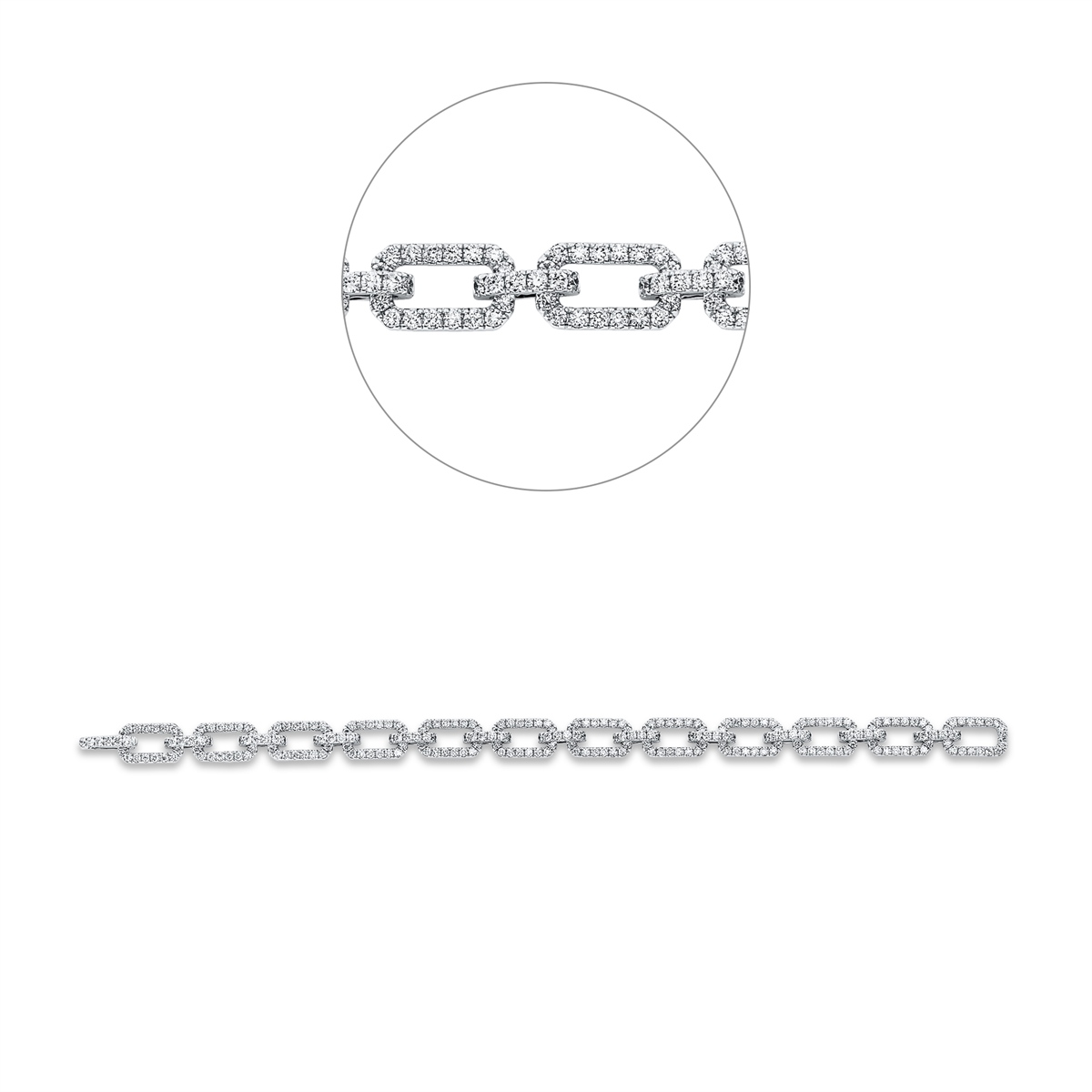 diamond full cut exclusive bracelet in white gold