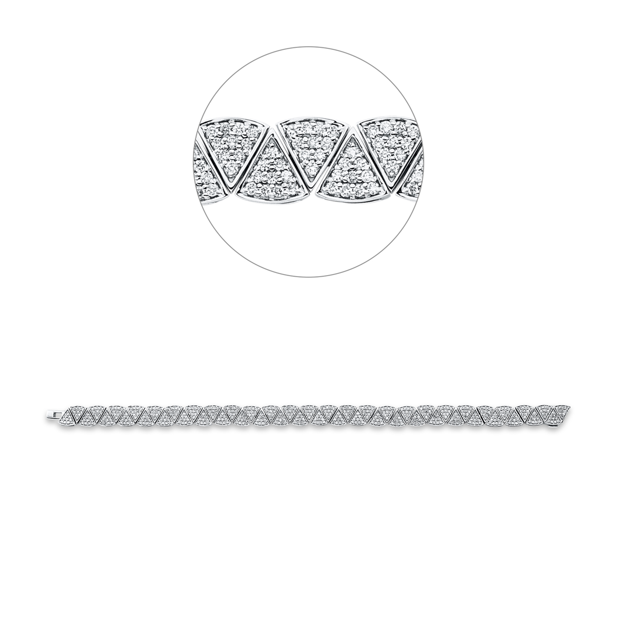diamond full cut exclusive bracelet in white gold