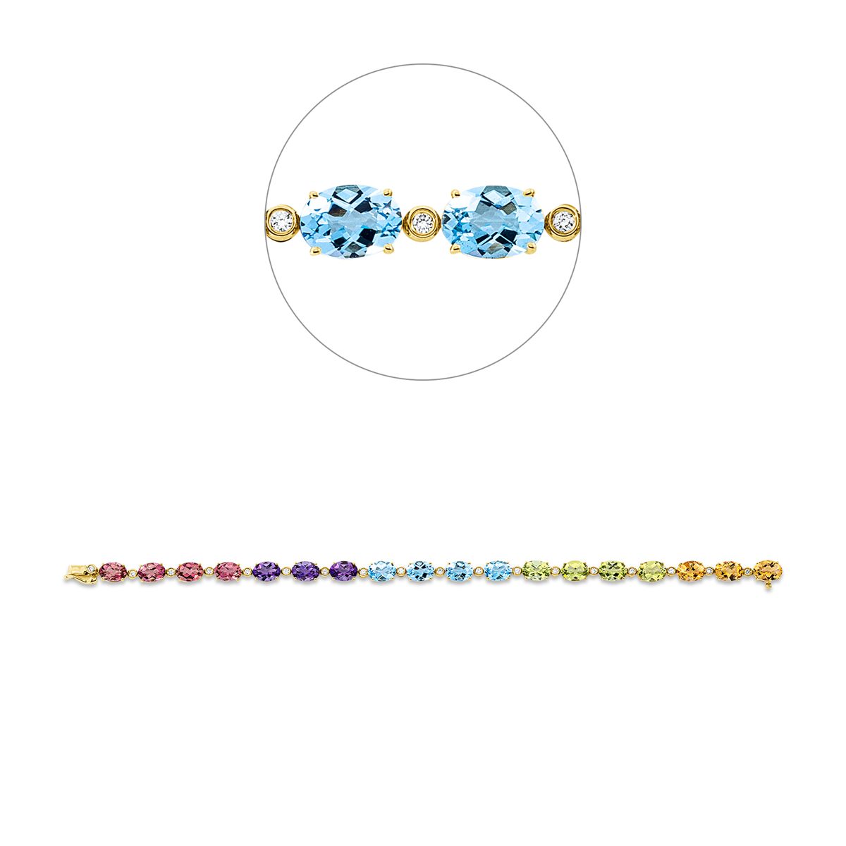 colored stone fashion bracelet - 5F648