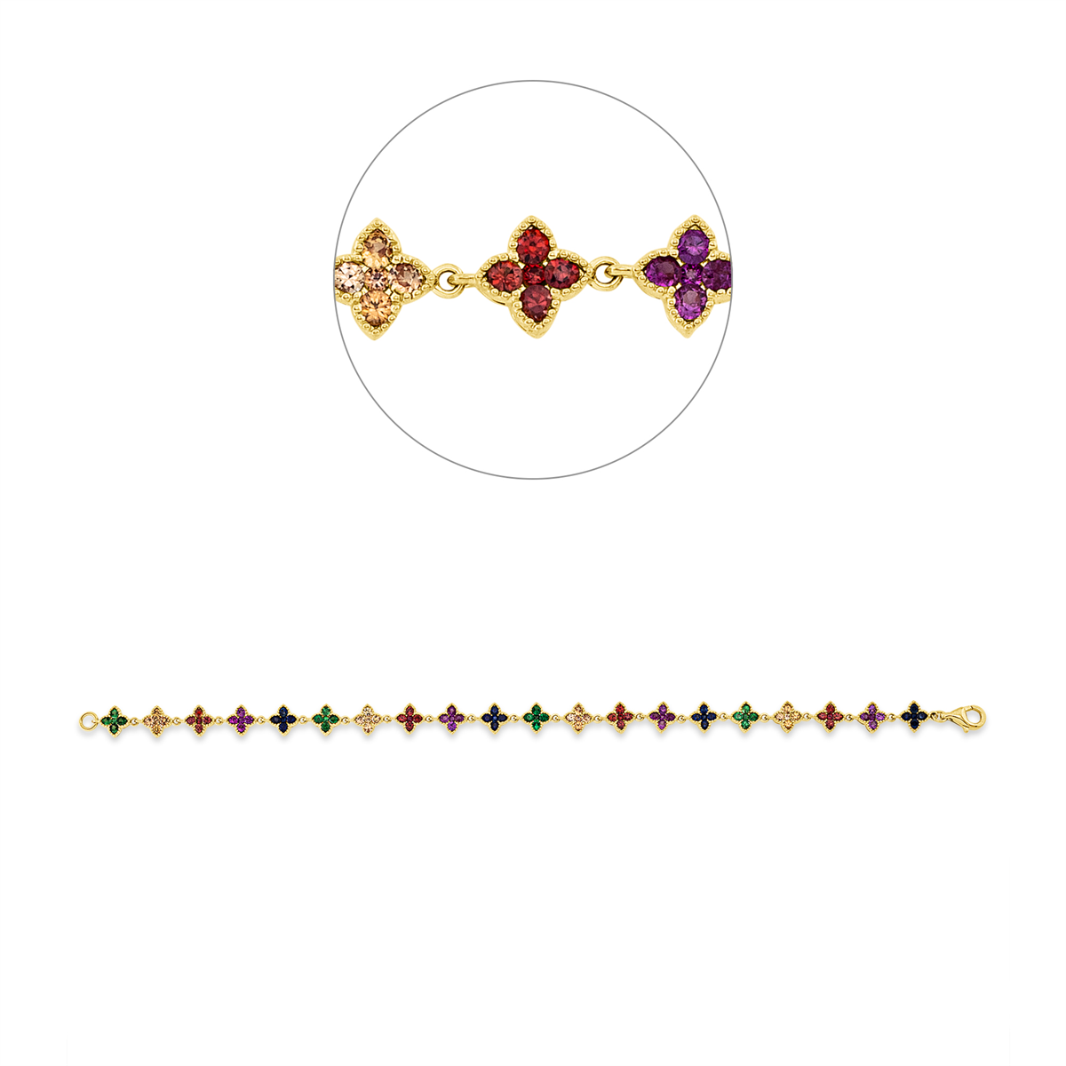 colored stone classic bracelet - 5F706