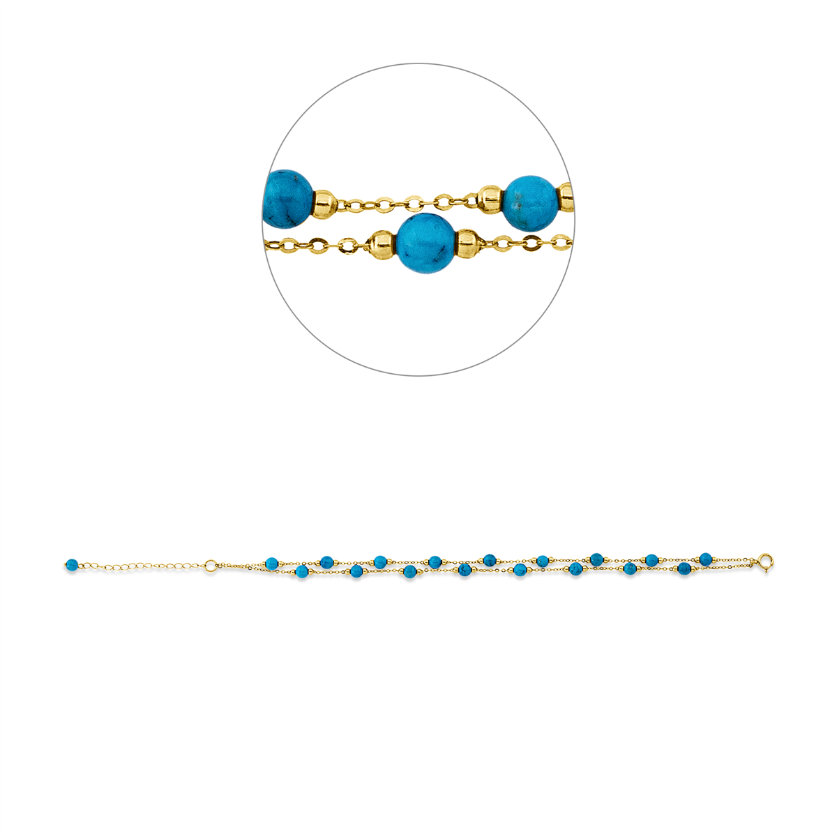 colored stone fashion bracelet - 5F847