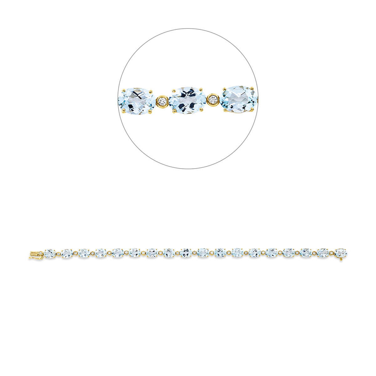 gekleurde stenen mode armband - 5F922