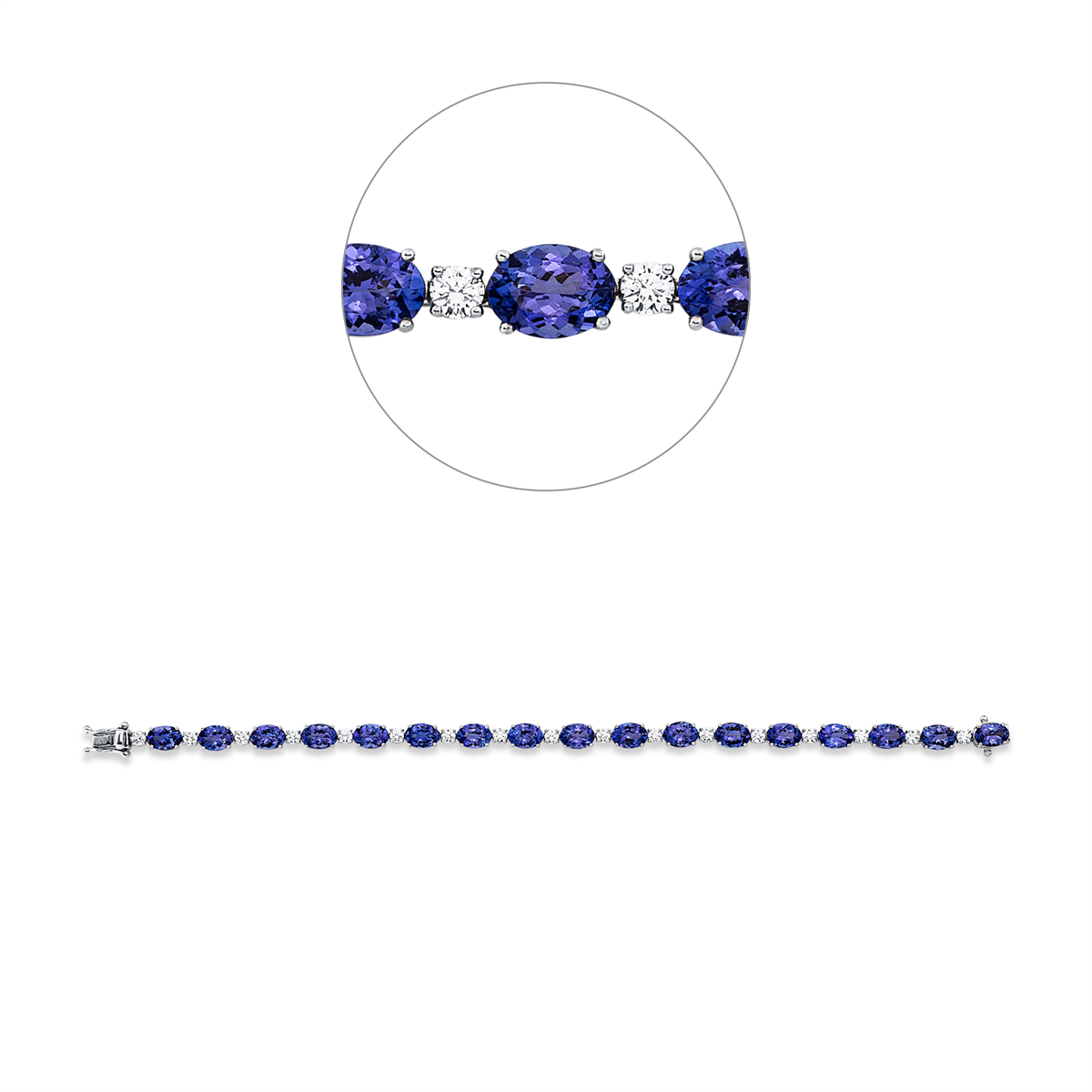 colored stone classic bracelet - 5G012