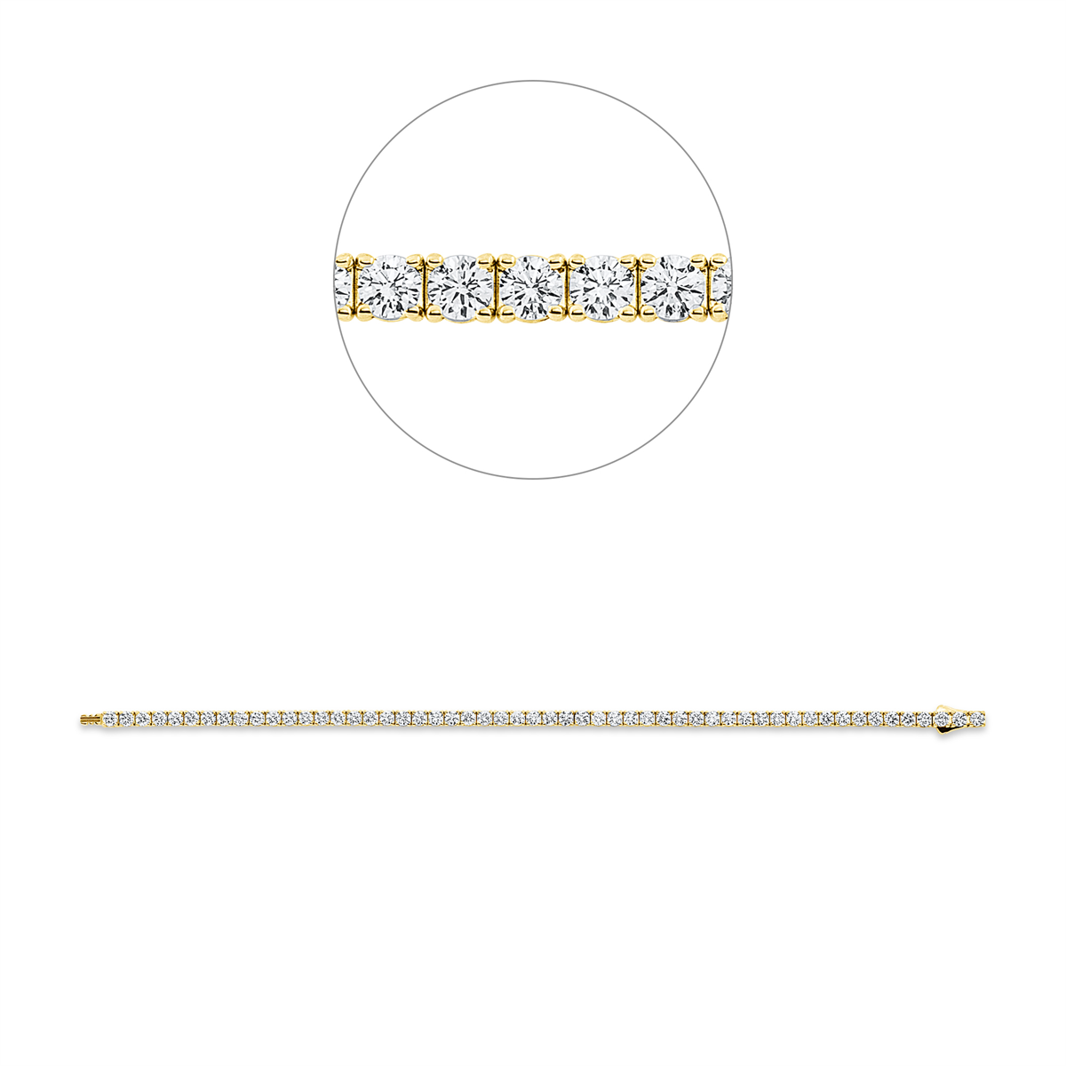 diamond full cut tennis bracelet bracelet in yellow gold