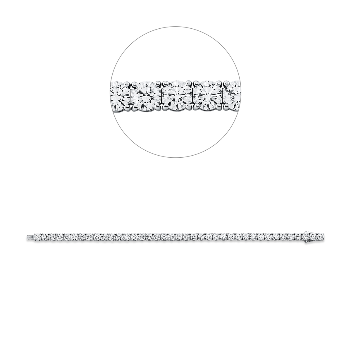 diamond full cut tennis bracelet bracelet in white gold
