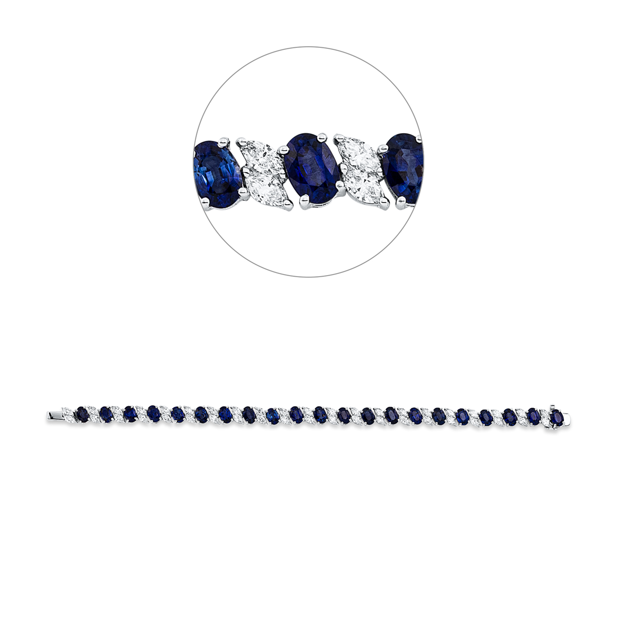 colored stone classic bracelet - 5G071