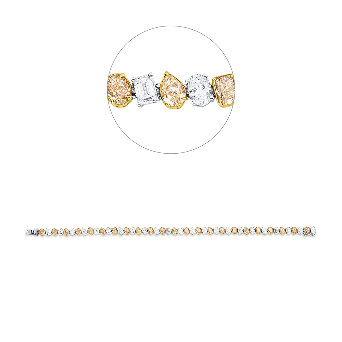 armband met gekleurde diamanten - 5G074