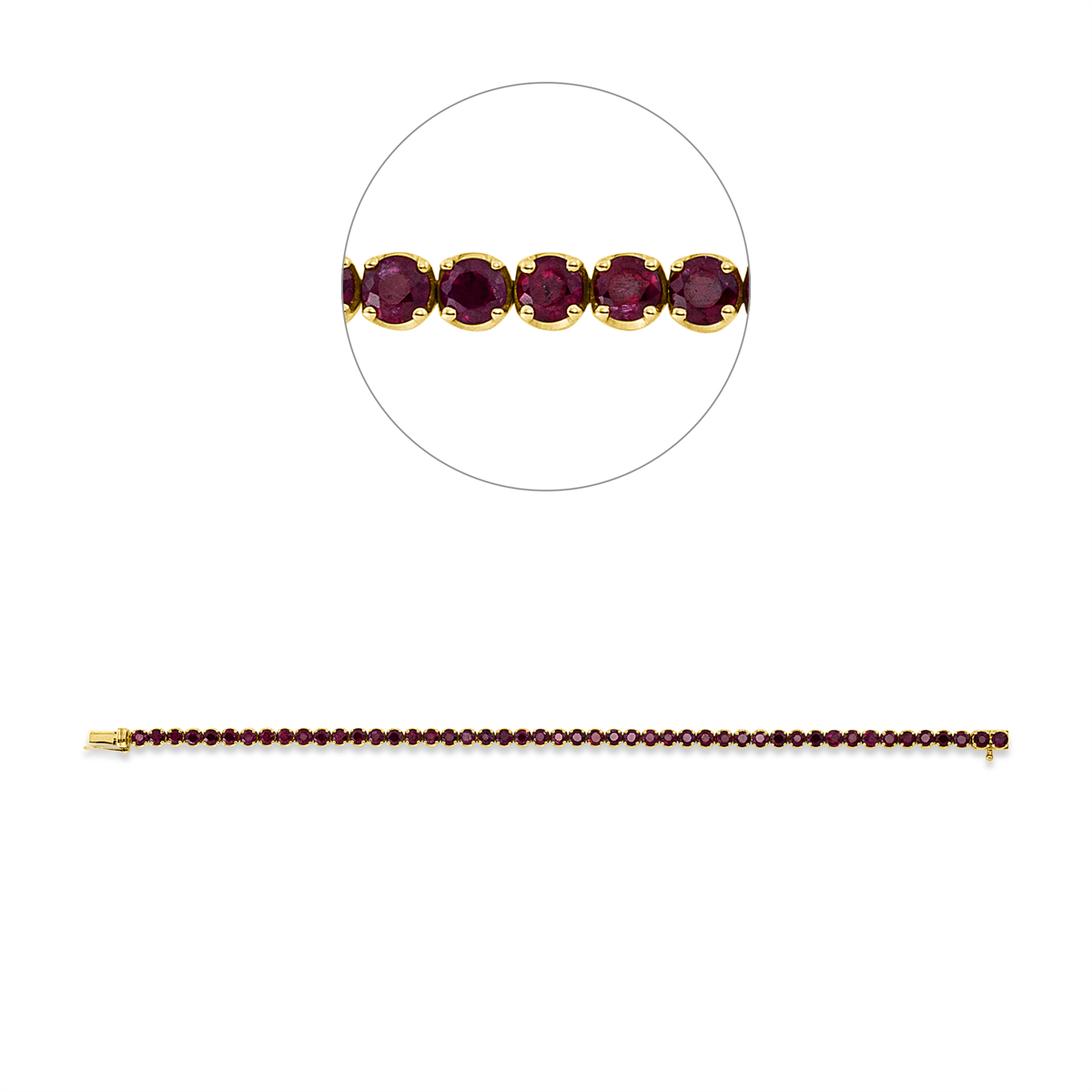 colored stone classic bracelet - 5G088