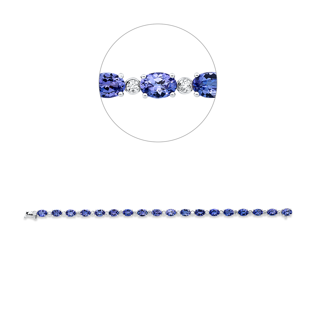 colored stone classic bracelet - 5G090