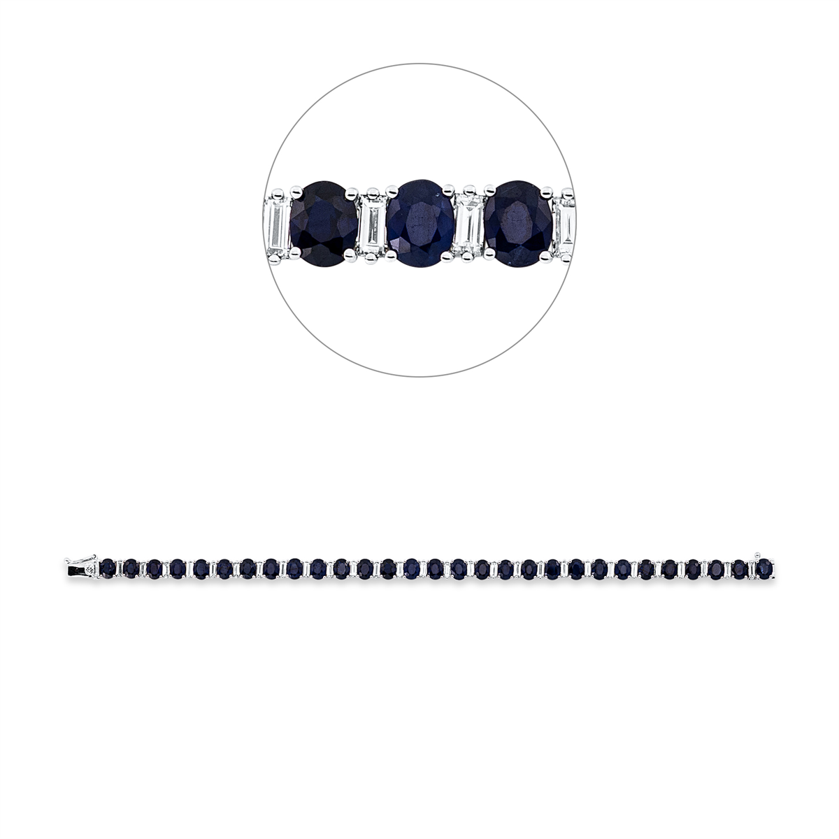 colored stone classic bracelet - 5G095