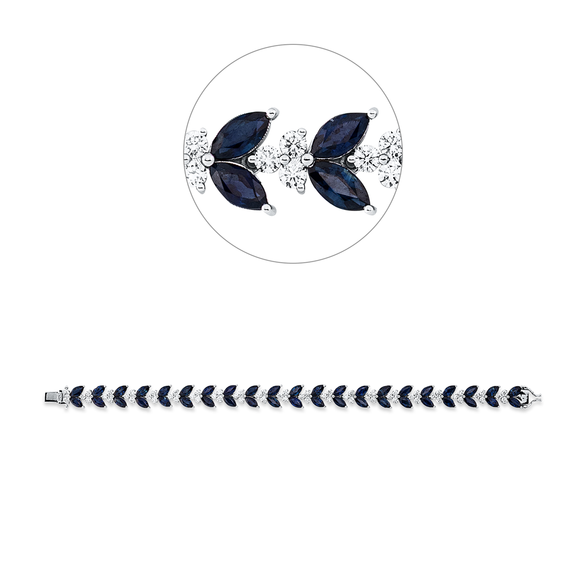 colored stone classic bracelet - 5G139