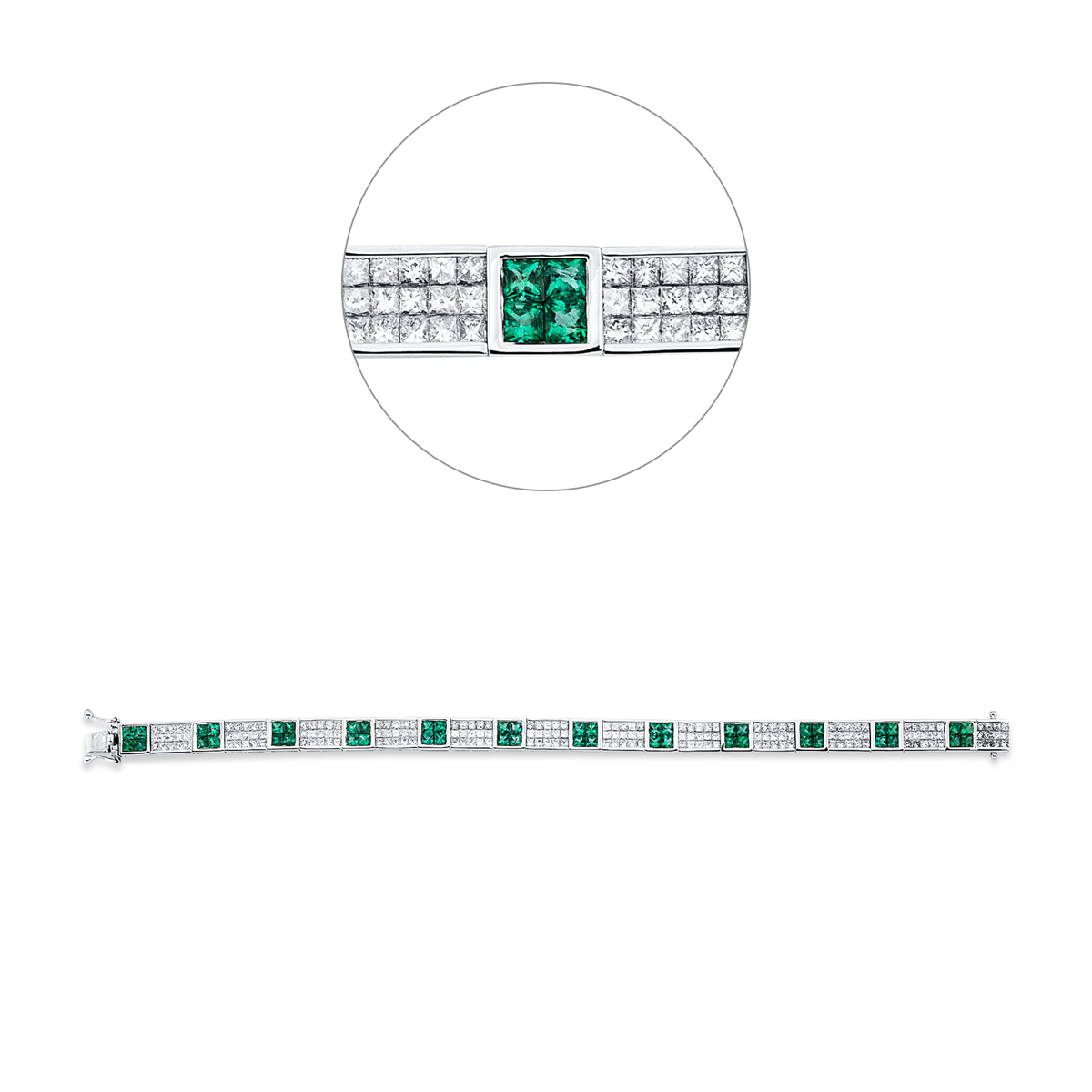 colored stone classic bracelet - 5G140