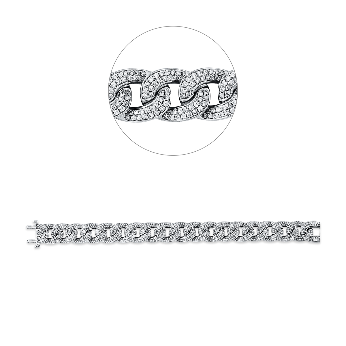 diamond full cut exclusive bracelet in white gold