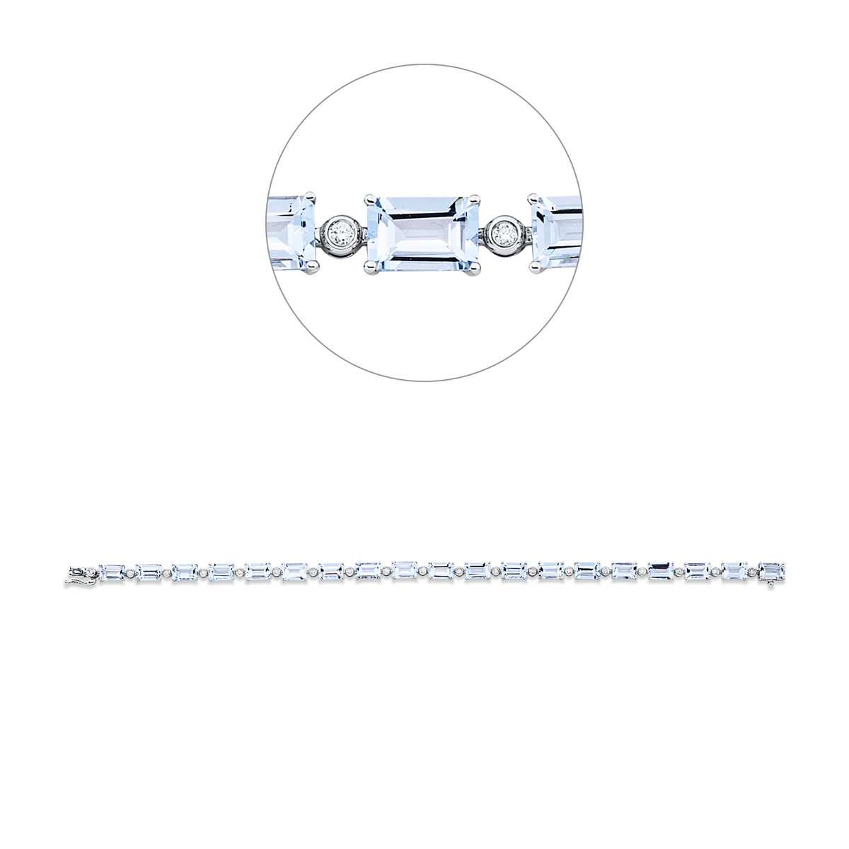 gekleurde stenen klassieke armband - 5G228