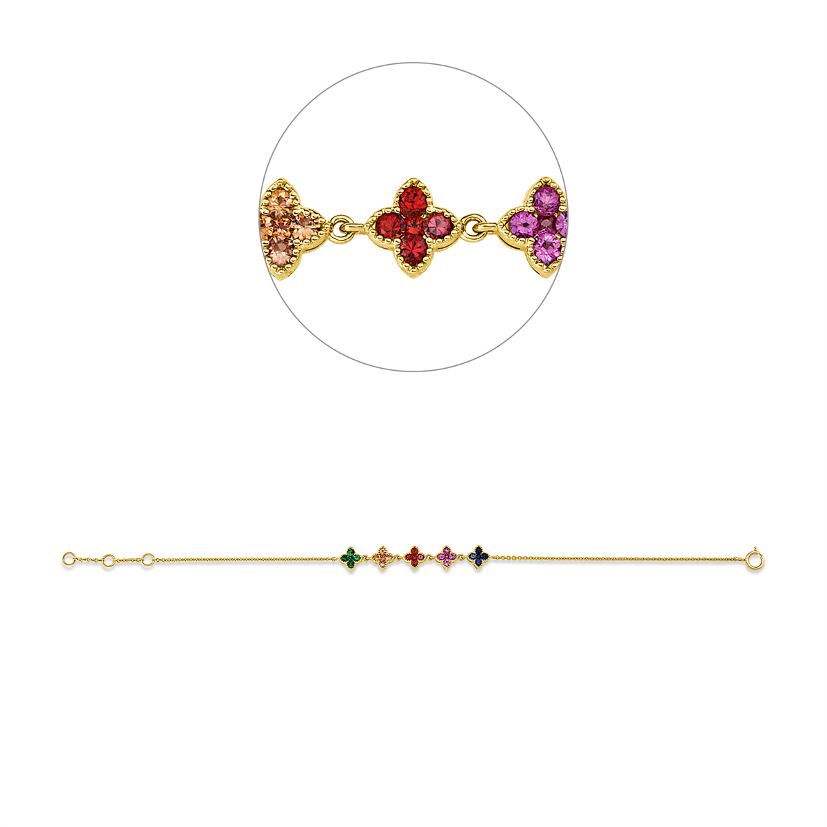 rainbow & multicolor bracelet - 5G302