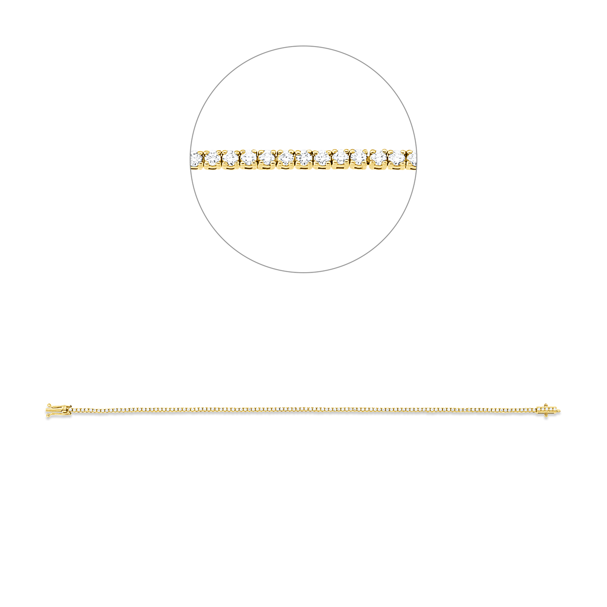 diamond full cut tennis bracelet bracelet in yellow gold